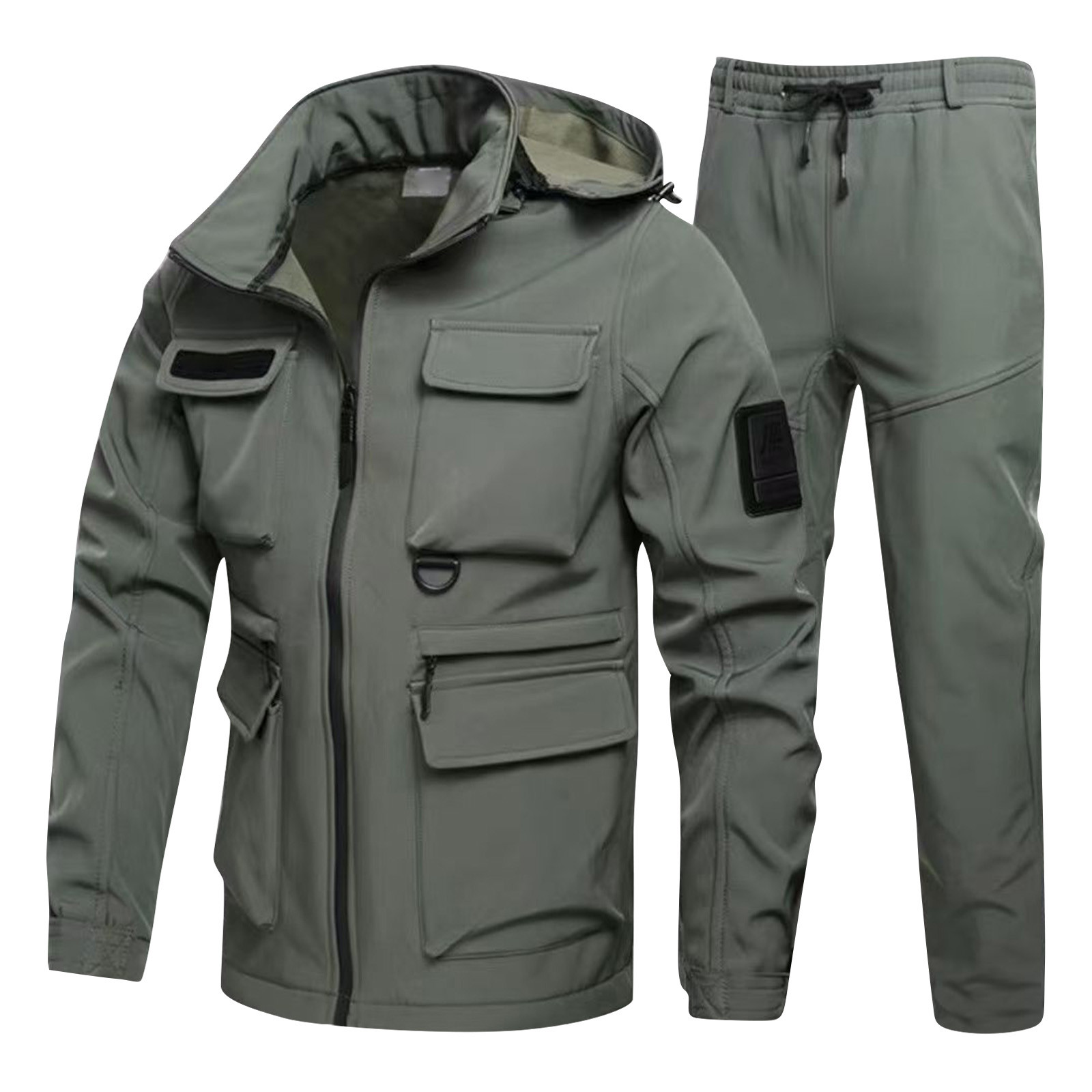 Women'S Fashion Utility Jacket - Veste militaire décontractée à capuche pour