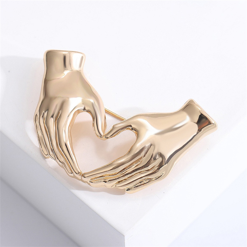 Women Fashion Pose - XIALUOKE main Pose coeur broches pour