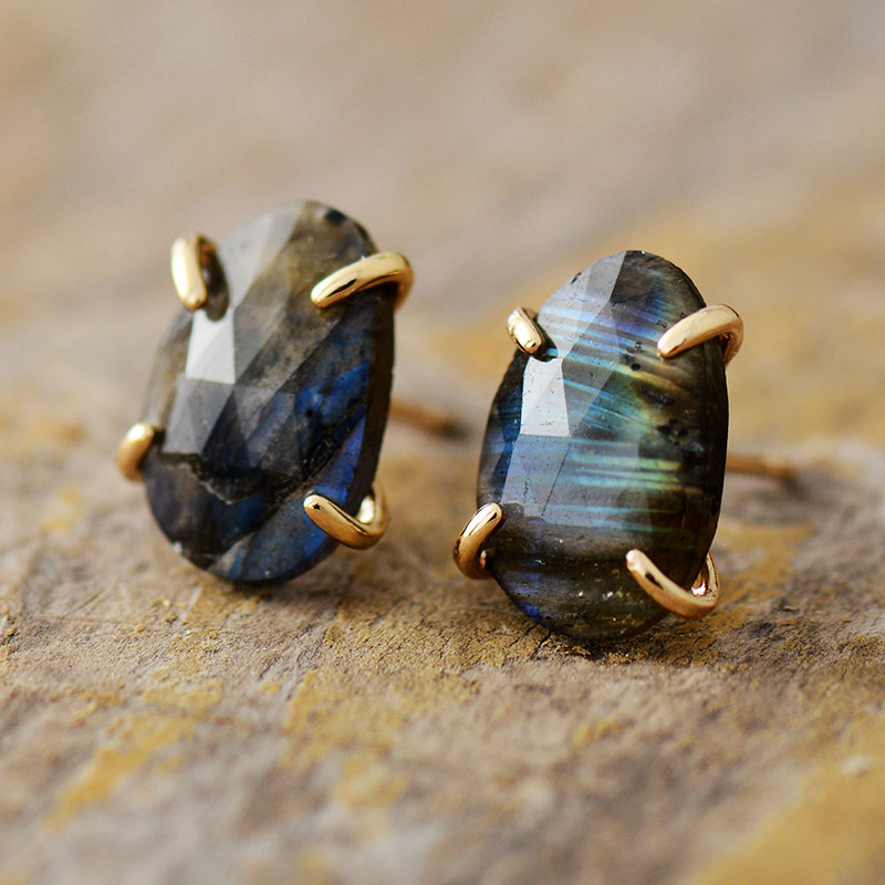 Women'S Fashion E Commerce - Boucles d'oreilles à clous en pierre