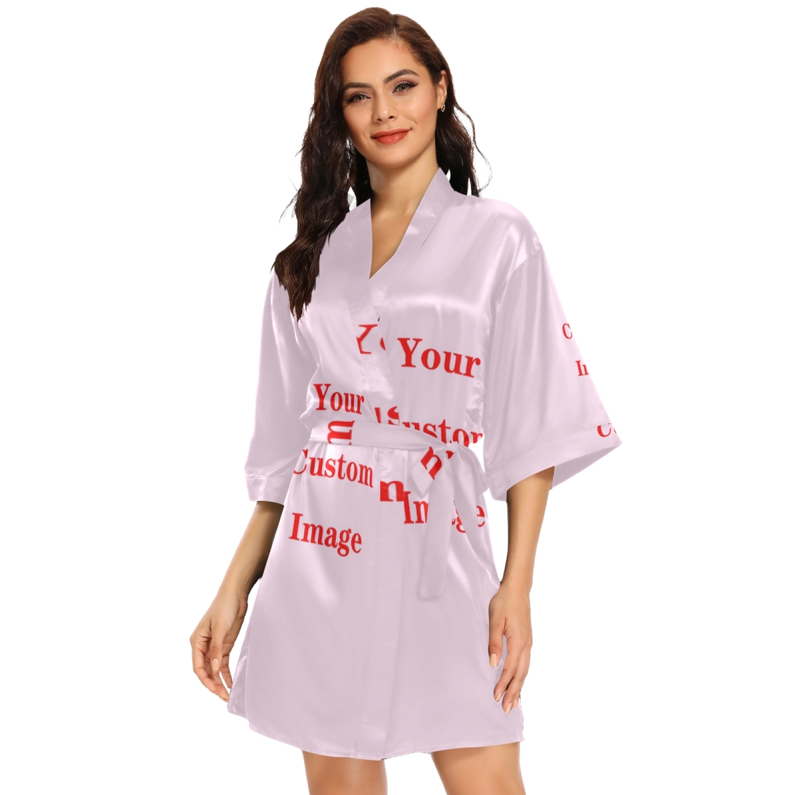 Women'S Fashion Dresses Images - Robe longue portefeuille en Satin pour