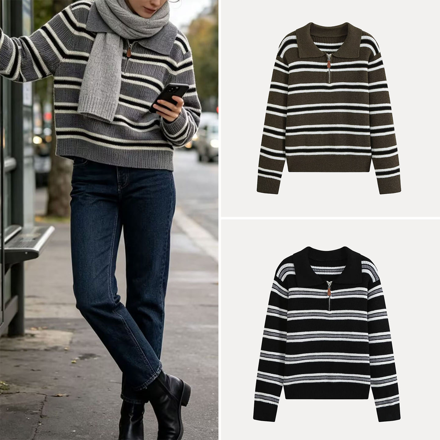 Women'S Fashion E Commerce - Chemise à manches longues en tricot