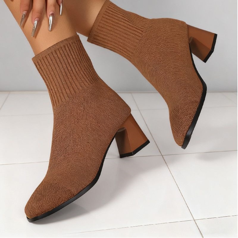 Women'S Fashion Socks - Bottines courtes à bout carré en