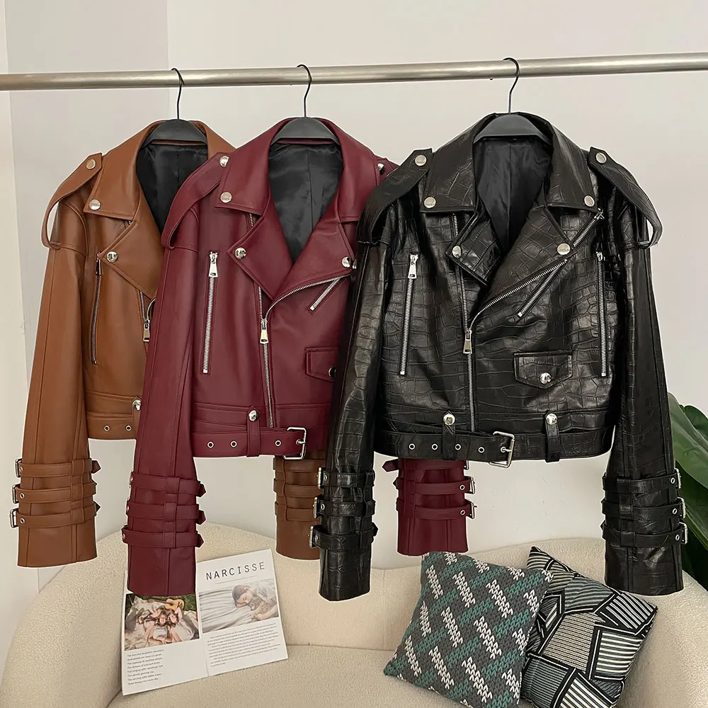 Veste utilitaire en cuir vérit - Women'S Fashion Utility Jacket avis et prix
