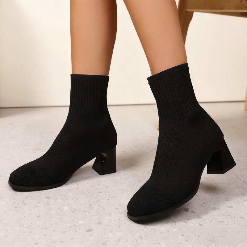 Bottines courtes à bout carré  - Women'S Fashion Socks avis et prix