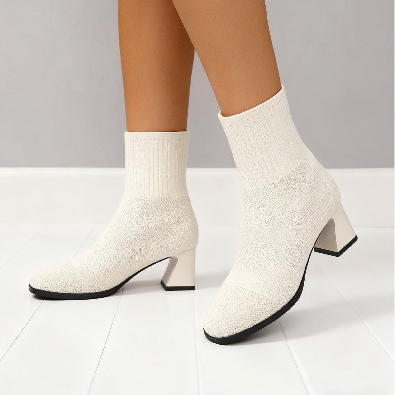 Bottines courtes à bout carré  - Women'S Fashion Socks avis et prix