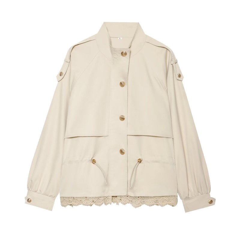 Veste utilitaire à bordure en  - Women'S Fashion Utility Jacket avis et prix