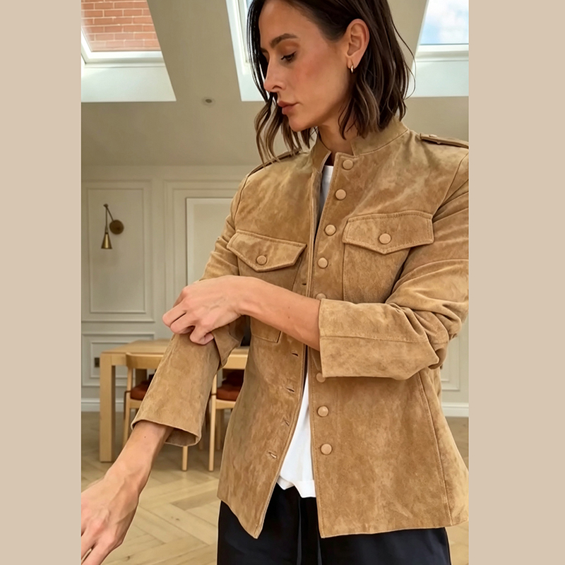 Veste courte en daim synthétiq - Women'S Fashion Utility Jacket avis et prix