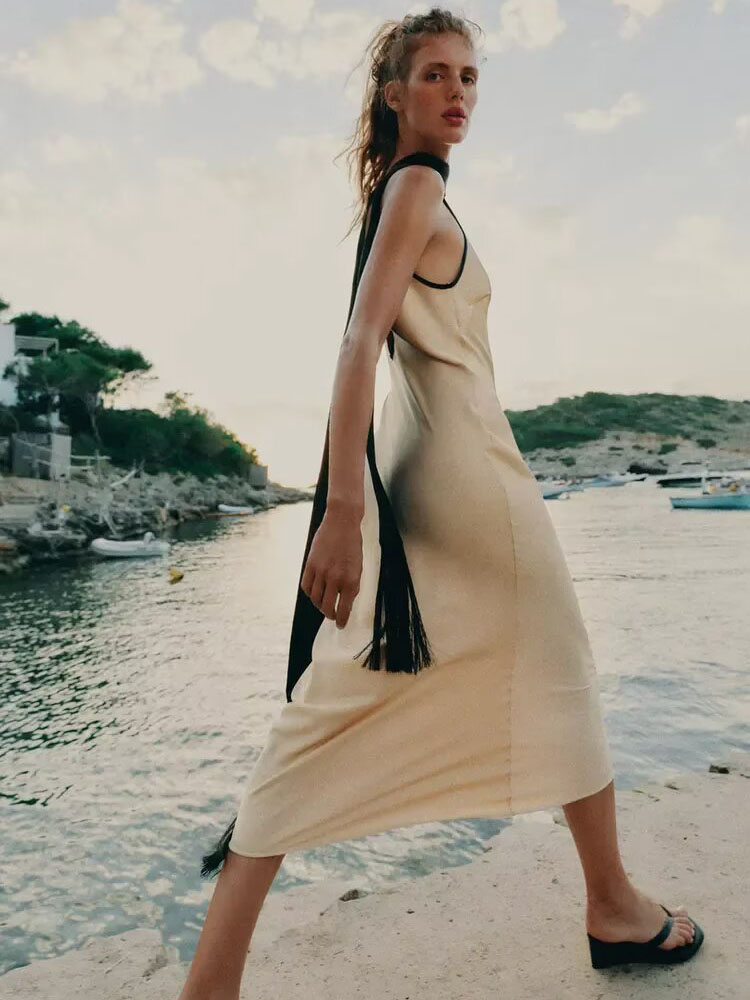 Nouvelle Arrivée Été - Robe de - Slip Dress Satin avis et prix