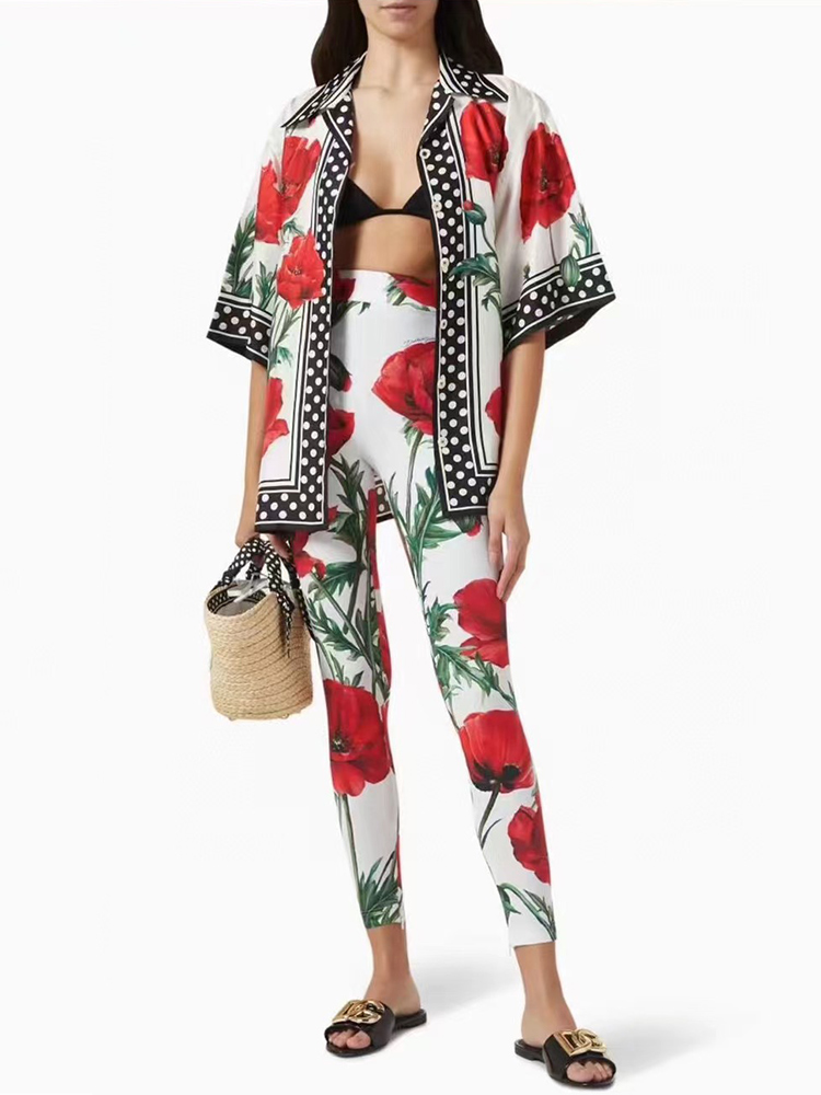 Pyjama rétro à imprimé géométr - Women'S Fashion Pajamas avis et prix